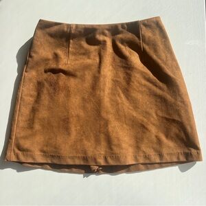 Abercrombie & Fitch Vegan Suede Mini Skort XS
